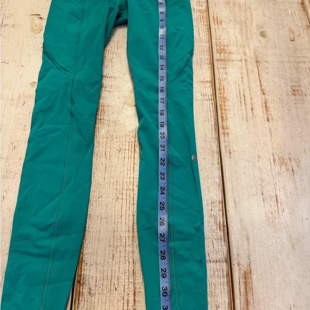 Lululemon high rise Vibrant Teal Leggings Women size 2 - Picture 7 of 11